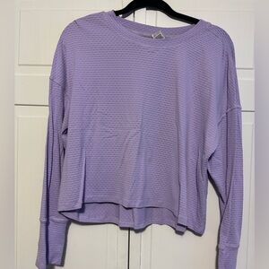 Women's Lavender Long Sleeve Athletic  Top